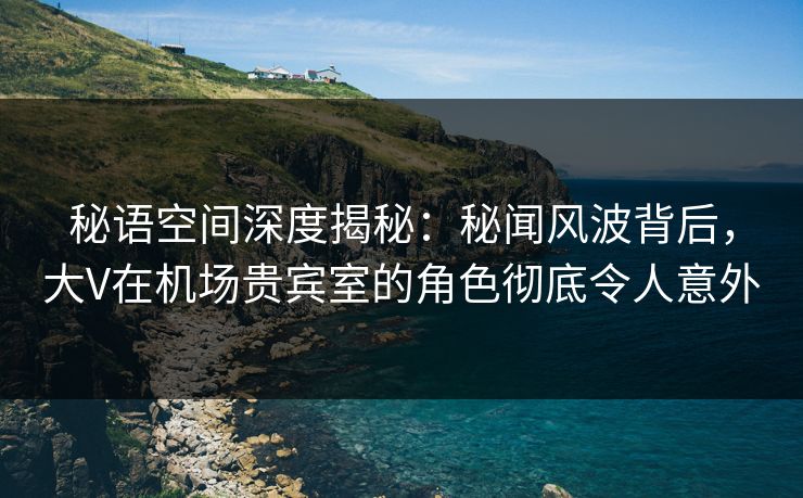 秘语空间深度揭秘：秘闻风波背后，大V在机场贵宾室的角色彻底令人意外