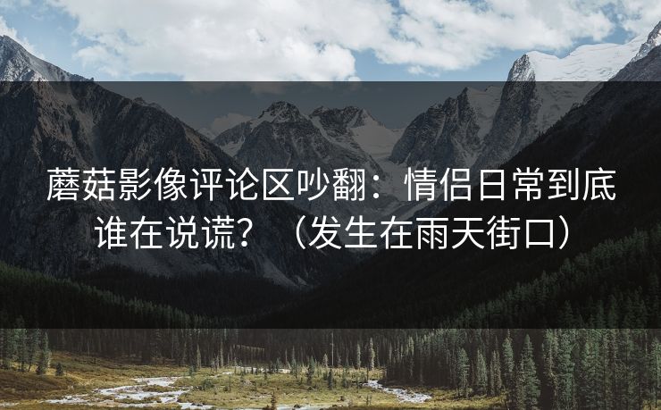 蘑菇影像评论区吵翻：情侣日常到底谁在说谎？（发生在雨天街口）